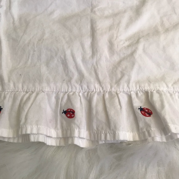 5/25$ - Janie and Jack White Ruffle Top Ladybug 2T - Picture 4 of 5